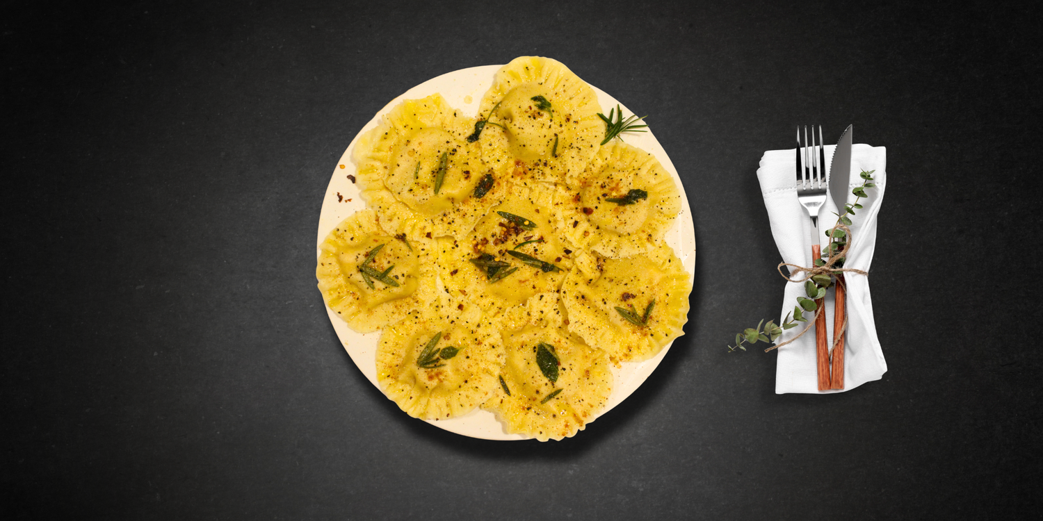 Pumpkin Ravioli with Sage Butter