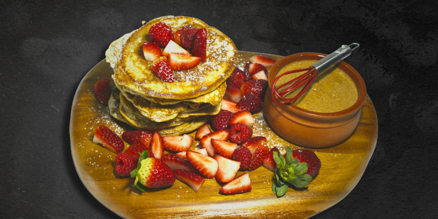 Almond Cinnamon Pancakes with Chai-Spiced Almond Butter