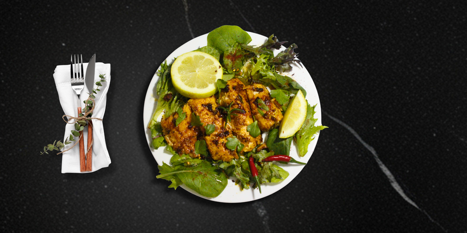 Honey Spiced Salmon with Finger Lime