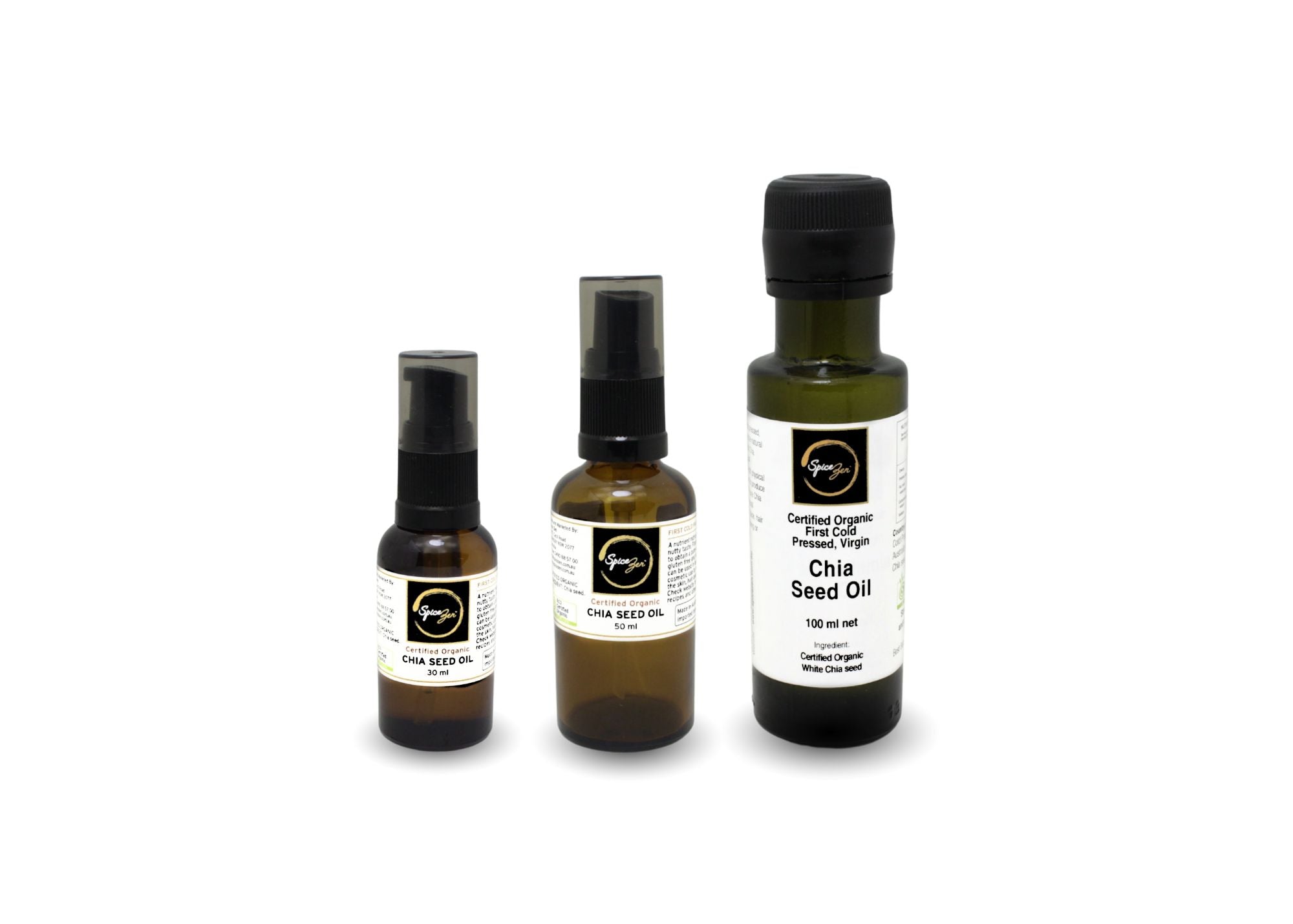 White Chia Seed Oil - First Cold Pressed, Virgin – Spice Zen